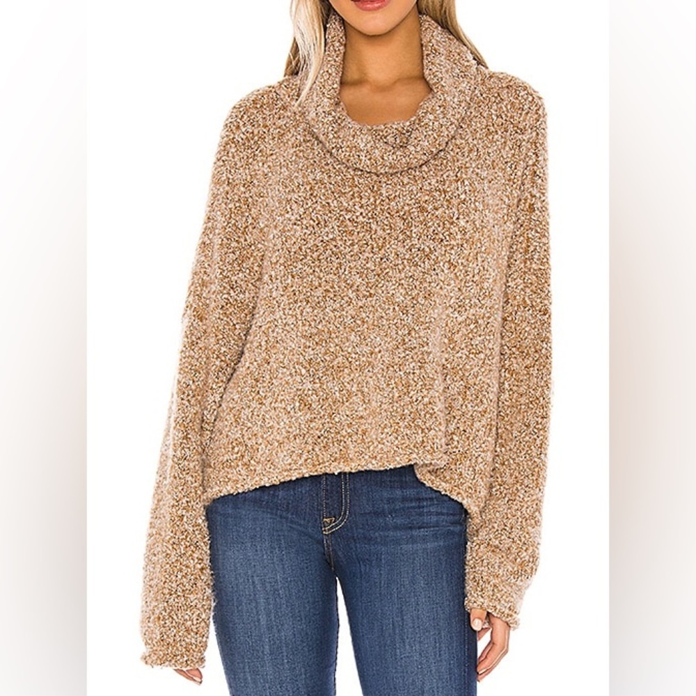 Free People BFF Sweater Cowlneck Knit Slouchy Oversized XS